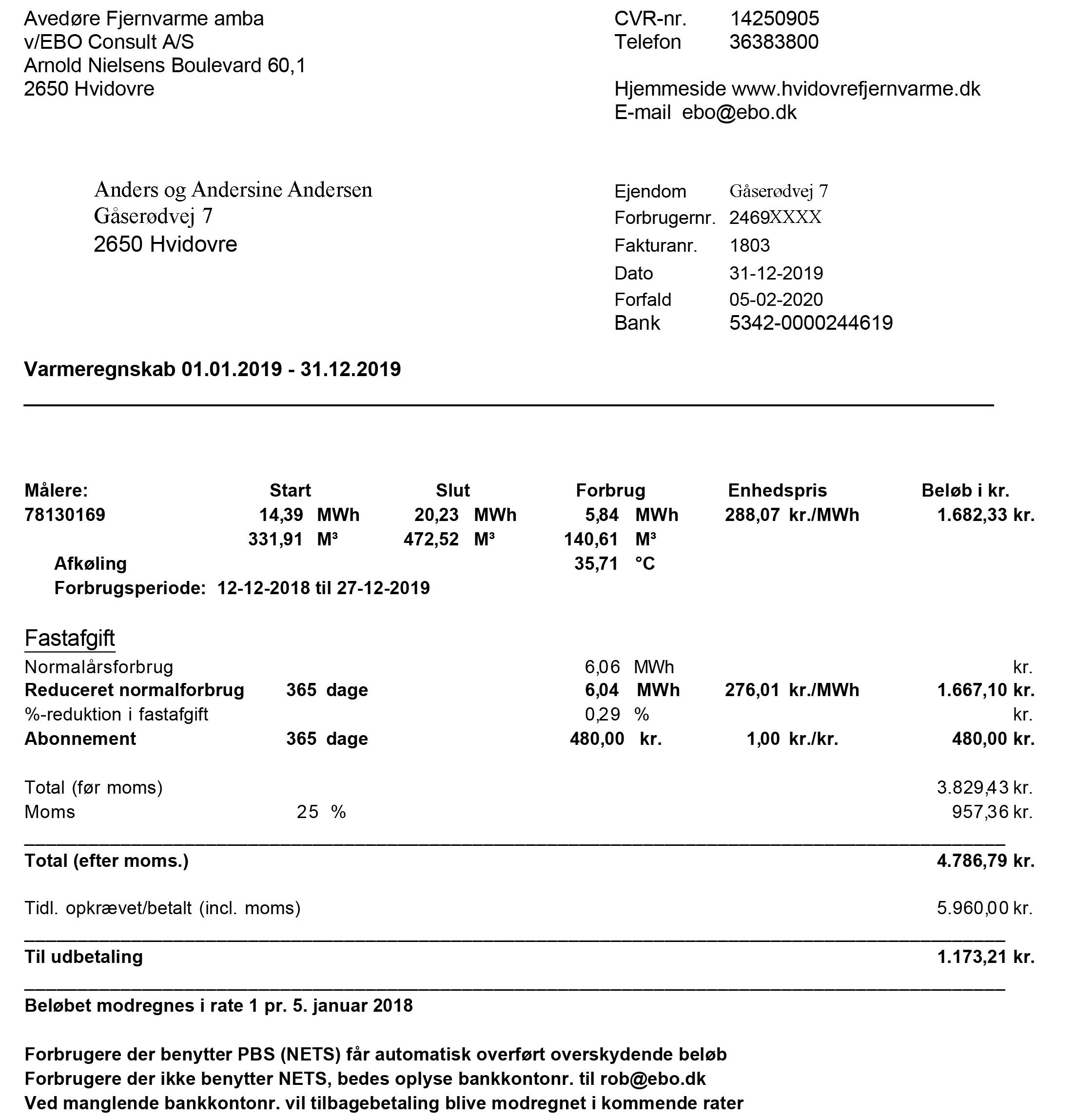 avedøre fjv regning
